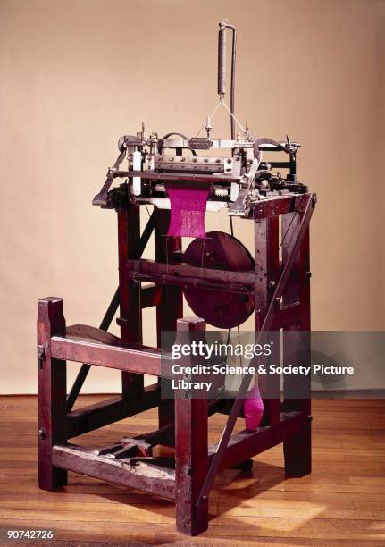 This knitting machine, although made in about 1770, is similar to the original frame invented by Reverend William Lee in 1589. Knitting, when a...