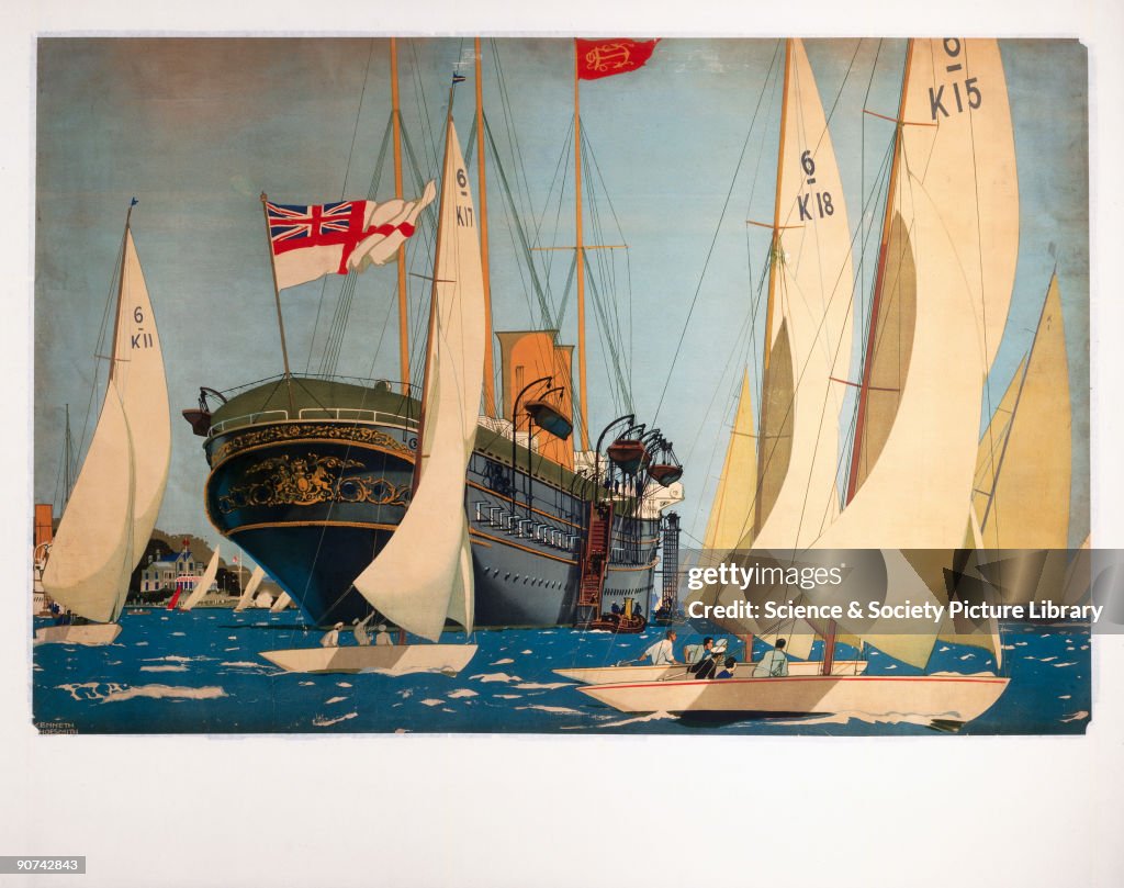 �The Royal Yacht Victoria and Albert�, poster artwork, c 1930s.