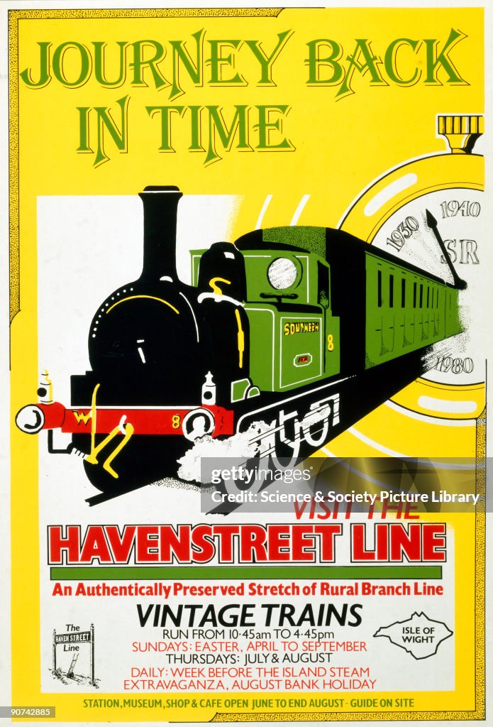 Journey Back in Time - Visit the Havenstreet Line, poster, 1990.