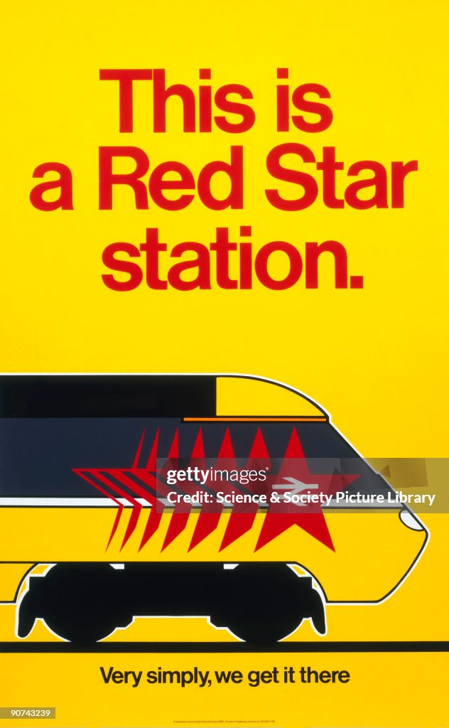 This is a Red Star Station, BR poster, 1985.