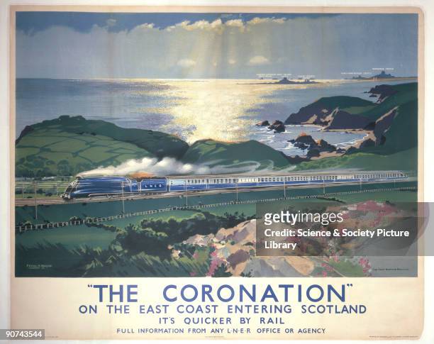 The Coronation� on the East Coast Entering Scotland.' Poster produced for the London & North Eastern Railway promoting rail travel to Scotland,...