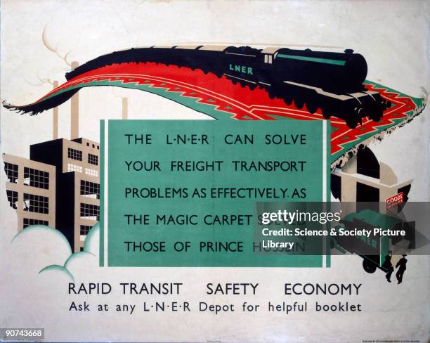 London & North Eastern Railway poster advertising rail freight services.