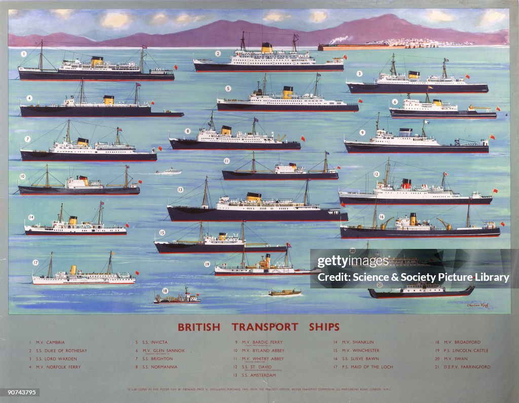 �British Transport Ships, BR poster, 1950s.