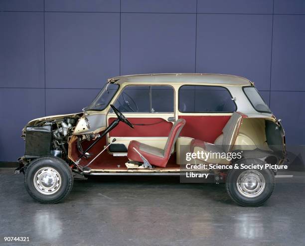 Sectioned. Designed by Sir Alex Issigonis, the Mini-Minor was introduced as a new concept in British automobile design, with the desire to gain the...