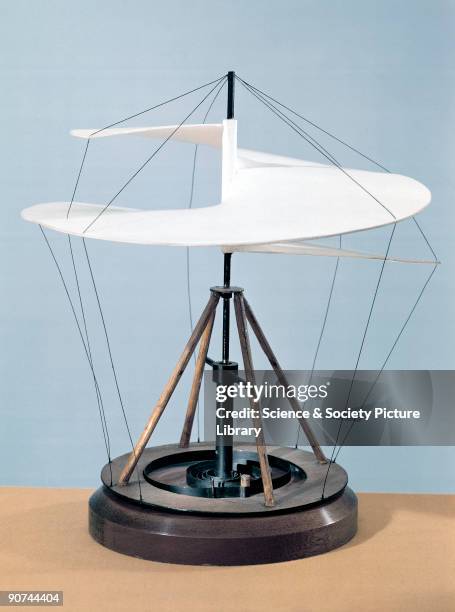 This model has been constructed from a sketch for a helicopter design by Leonardo da Vinci . The ancient Chinese made hand-spun toys that rose upward...