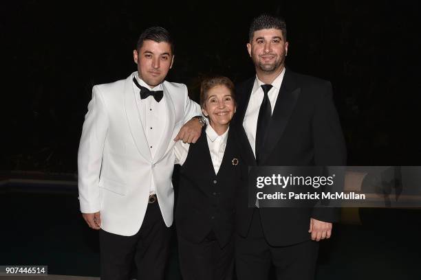 Daniello Belle, Maria Calato and Ryan Belle attend Mrs. Ava Roosevelt, philanthropist and author of The Racing Heart, hosts one hundred guests at her...