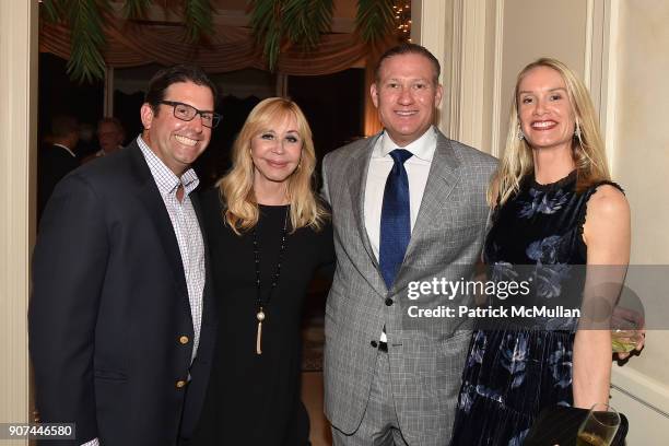 Christopher M. Twardy, Sharon Bush, James D'Loughy and Anne Louise D'Loughy attend Mrs. Ava Roosevelt, philanthropist and author of The Racing Heart,...
