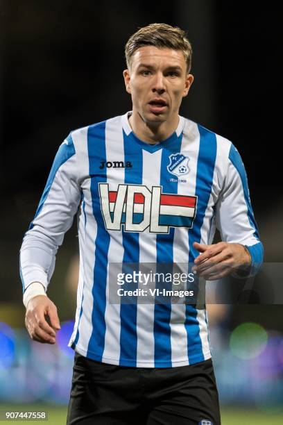 Mart Lieder of FC Eindhoven during the Jupiler League match between Telstar and FC Eindhoven at the Rabobank IJmond Stadium on January 19, 2018 in...