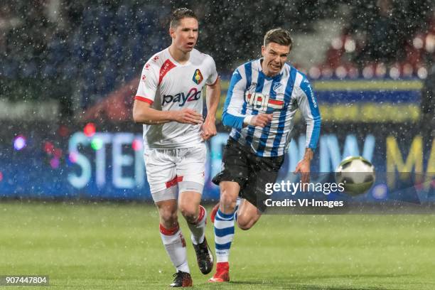 Donny van Iperen of Telstar, Mart Lieder of FC Eindhoven during the Jupiler League match between Telstar and FC Eindhoven at the Rabobank IJmond...