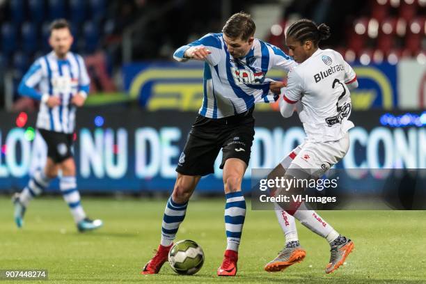 Mart Lieder of FC Eindhoven, Rodney Lopes Cabral of Telstar during the Jupiler League match between Telstar and FC Eindhoven at the Rabobank IJmond...