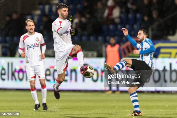 Mohammed Osman of Telstar, Abdelmalek El Hasnaoui of FC Eindhoven during the Jupiler League match between Telstar and FC Eindhoven at the Rabobank...