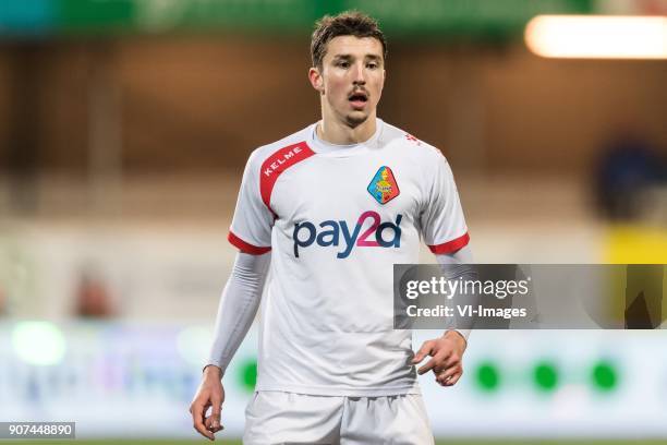 Andrija Novakovich of Telstar during the Jupiler League match between Telstar and FC Eindhoven at the Rabobank IJmond Stadium on January 19, 2018 in...