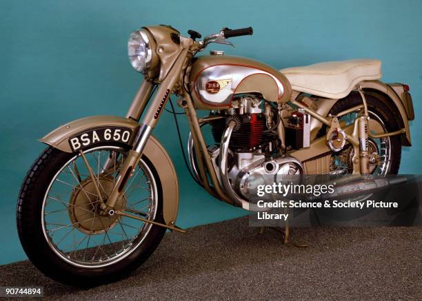 Vertical twin-cylinder motorcycle, made by BSA Cycles Ltd at their Small Heath factory in Birmingham, West Midlands. This was an advanced form of...