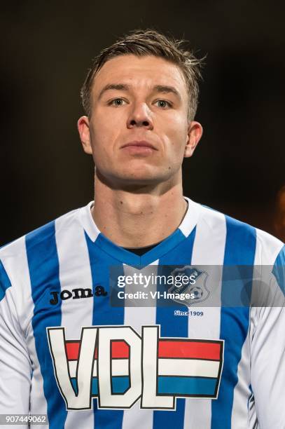 Mart Lieder of FC Eindhoven during the Jupiler League match between Telstar and FC Eindhoven at the Rabobank IJmond Stadium on January 19, 2018 in...