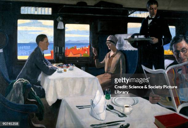 Original oil painting by Leonard Campbell Taylor painted as the artwork for a London Midland & Scottish Railways poster. The painting shows the...