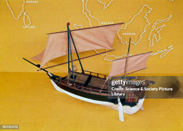 Model. The typical coasting vessel of the Java and Flores Seas had a double-ended hull, about 60 ft in length, derived from the smaller dugout canoe....