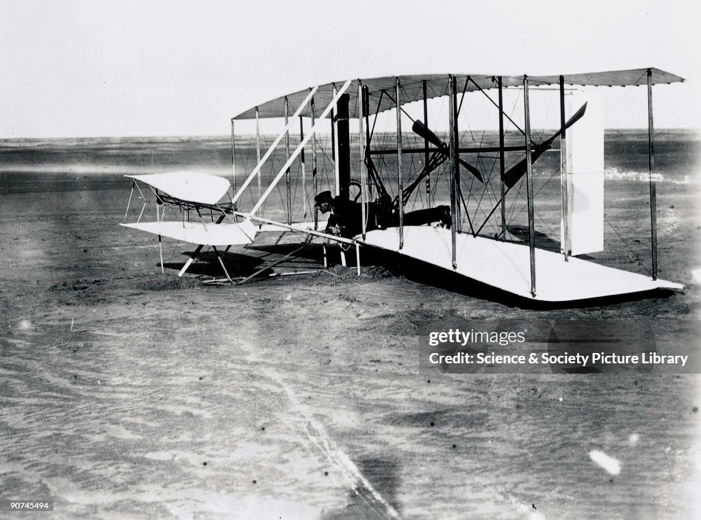 The Wright Brothers first attempt at powered flight, 14 December 1903.