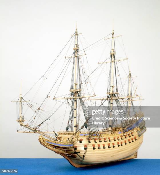 Rigged model . This Swedish 64-gun warship sank on her maiden voyage in 1628, 1500 yards from shore. The cause of her loss was lack of stability,...