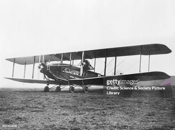 Handley Page W9A Hampstead G-EBLE of Imperial Airways, October 1925. Fitted with Jaguar engines, at Cricklewood.