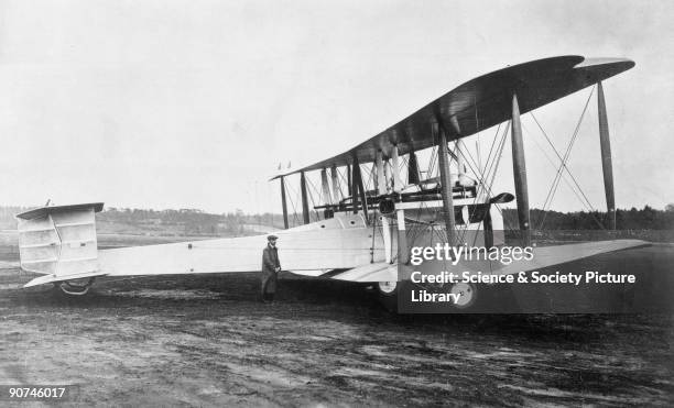 Vickers Vimy, Brooklands, Surret, 1919. Alc Vickers Vimy, Brooklands, Surret, 1919. Alcock & Brown's transatlantic aircraft crossed the Atlantic...