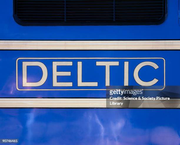 Name plate of the prototype 'Deltic' diesel locomotive of 1955. This 3,300 hp diesel-electric locomotive was designed and built by the English...