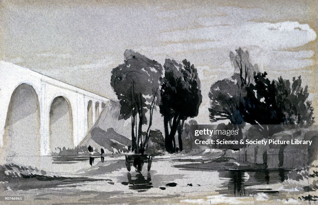 Blythe Viaduct, Hampton in Arden, Warwickshire, c 1838.