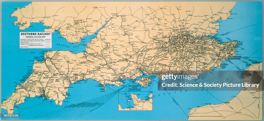 Track Map Southern Southern Railway general system map. Southern Railway general system ...