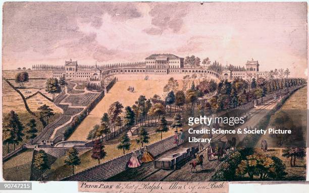 This is the earliest known railway print, made from an original drawing by Anthony Walker of 1750. Ralph Allen , an English philanthropist, was known...