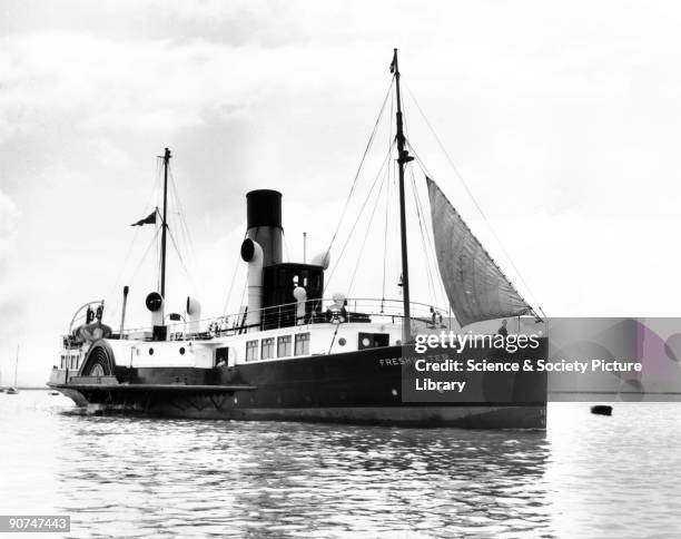 Freshwater', c 1927. Paddle steamer built for Southern Railways by J Samuel White & Co Ltd for the Lymington to Great Yarmouth Isle of Wight service....