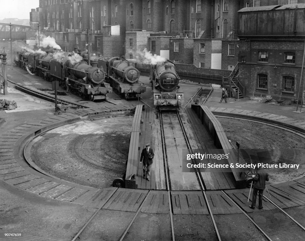 Locomotives at Ranelegh Bridge depot, 1953.