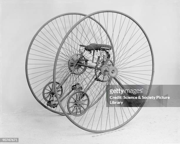 Otto dicycle, 1881. Otto dicycle, 1881. Otto dicycle made by the Birmingham Small Arms Company for Lord Sherbrooke. Made to a form patented by ECF...