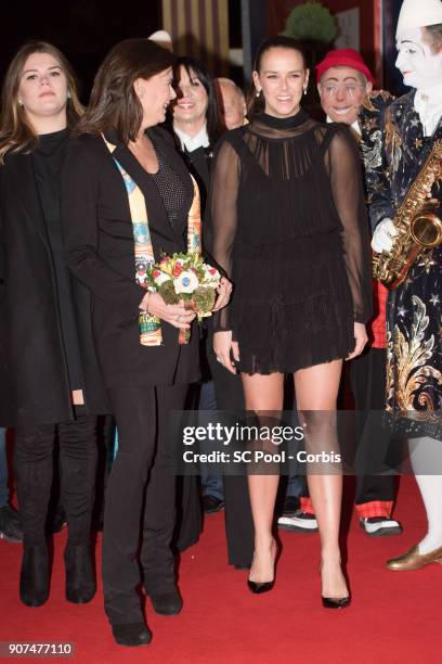 Princess Stephanie of Monaco and Pauline Ducruet attend the 42nd International Circus Festival in Monte Carlo on January 19, 2018 in Monaco, Monaco.