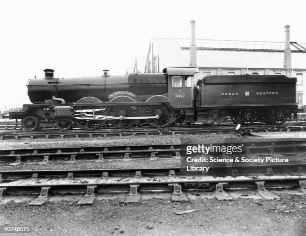 St Donat's Castle', at Swindon Works, September 1932. Great Western Railway Castle Class 4- 6-0 steam locomotive No 5017, St Donat's Castle, shortly...