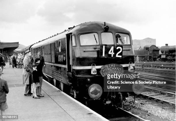 The Merchant Venturer', Metro-Vic Locomotive No 18100 at Bristol Temple Meads station on 31 May 1952. In the late 1940s the Great Western Railway...