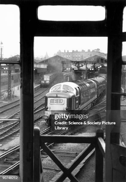 ?Meld', a Class 55 'Deltic' diesel locomotive No 9003 with a southbound passenger train. The photographer, Bishop Eric Treacy, was often allowed...