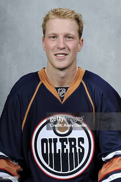 Ales Hemsky of the Edmonton Oilers poses for his official headshot for the 2009-2010 NHL season.