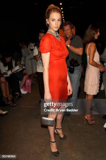 Electra Wiederman attends Thakoon Spring 2010 fashion show at Eyebeam on September 14, 2009 in New York, New York.