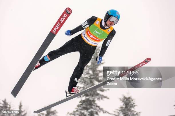 Jan Schmid of Norway in action during the FIS Nordic World Cup Nordic Combined HS118/ Ind Gund 10km on January 20, 2018 in Chaux-Neuve, France.