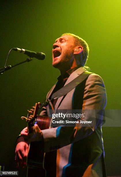 Musician David Gray performs live on stage at The Roundhouse on September 14, 2009 in London, England.