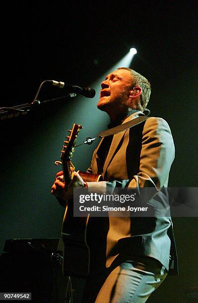 Musician David Gray performs live on stage at The Roundhouse on September 14, 2009 in London, England.