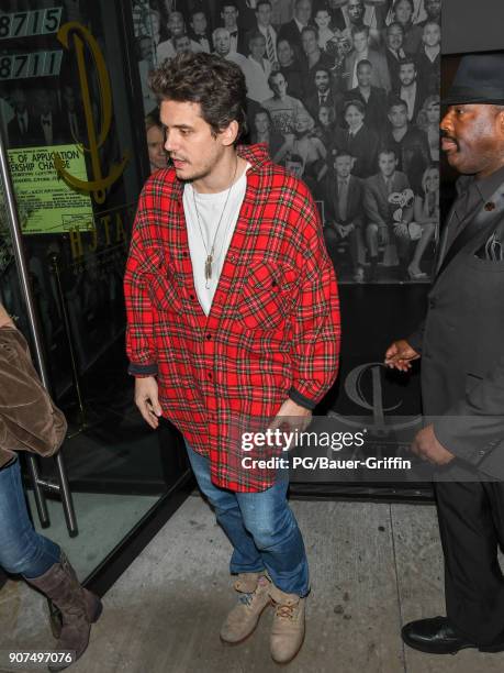 John Mayer is seen on January 19, 2018 in Los Angeles, California.