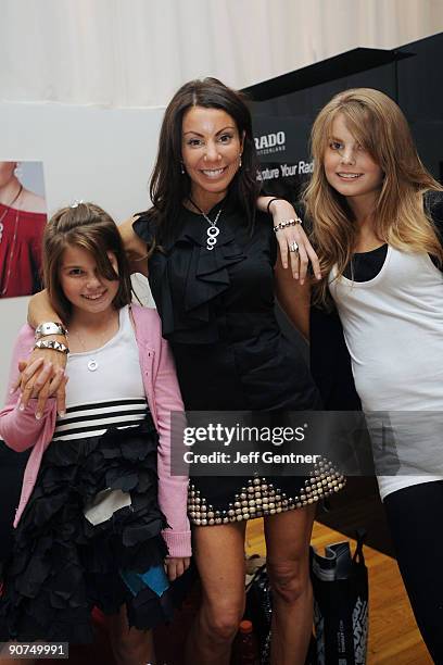 Danielle Staub of The Real Housewifes of New Jersey and her daughters Jillian Staub and Rachelle Hruska attend STYLE360's Rebecca Minkoff Spring 2010...