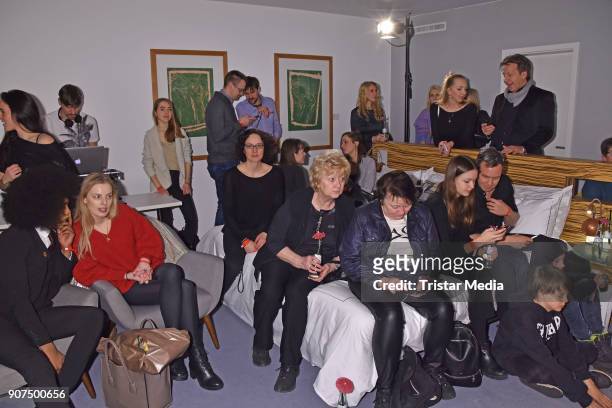General view of the KIK/ANN fashion show on the smallest catwalk of the world at Art'Otel Mitte on January 19, 2018 in Berlin, Germany.