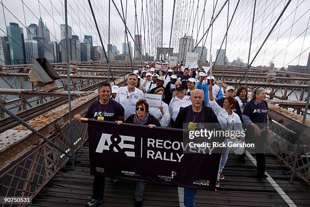 Interventionists Ken Seeley , Candy Finnigan and Jeff VanVonderen walk with more than ten thousand people who came out in support of A&E's second...