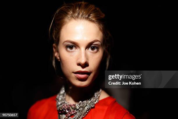 Model Elettra Rossellini Wiedemann attends Thakoon Spring 2010 during Mercedes-Benz Fashion Week at Eyebeam on September 14, 2009 in New York City.