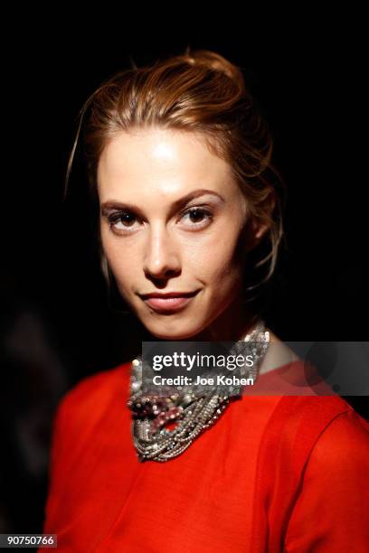 Model Elettra Rossellini Wiedemann attends Thakoon Spring 2010 during Mercedes-Benz Fashion Week at Eyebeam on September 14, 2009 in New York City.