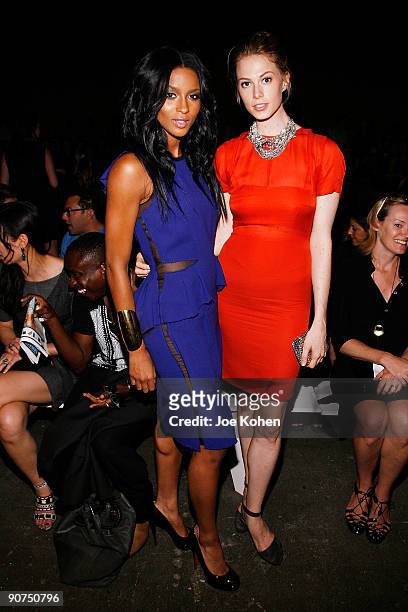 Singer Ciara and model Elettra Rossellini Wiedemann attend Thakoon Spring 2010 during Mercedes-Benz Fashion Week at Eyebeam on September 14, 2009 in...