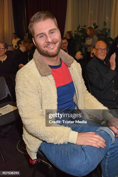 Maurice Gajda during the Public Viewing Of the TV Show 'Ich bin ein Star - Holt mich hier raus!' on January 19, 2018 in Berlin, Germany.