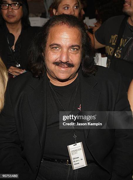 Actor Ron Jeremy attends Tadashi Shoji Spring 2010 fashion show at the Salon at Bryant Park on September 14, 2009 in New York City.