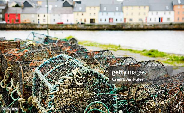 galway lobster pots - claddagh stock-fotos und bilder